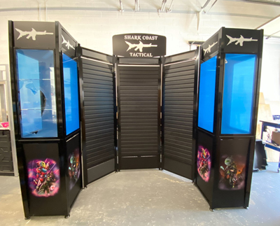 Slat Wall and Showcases display