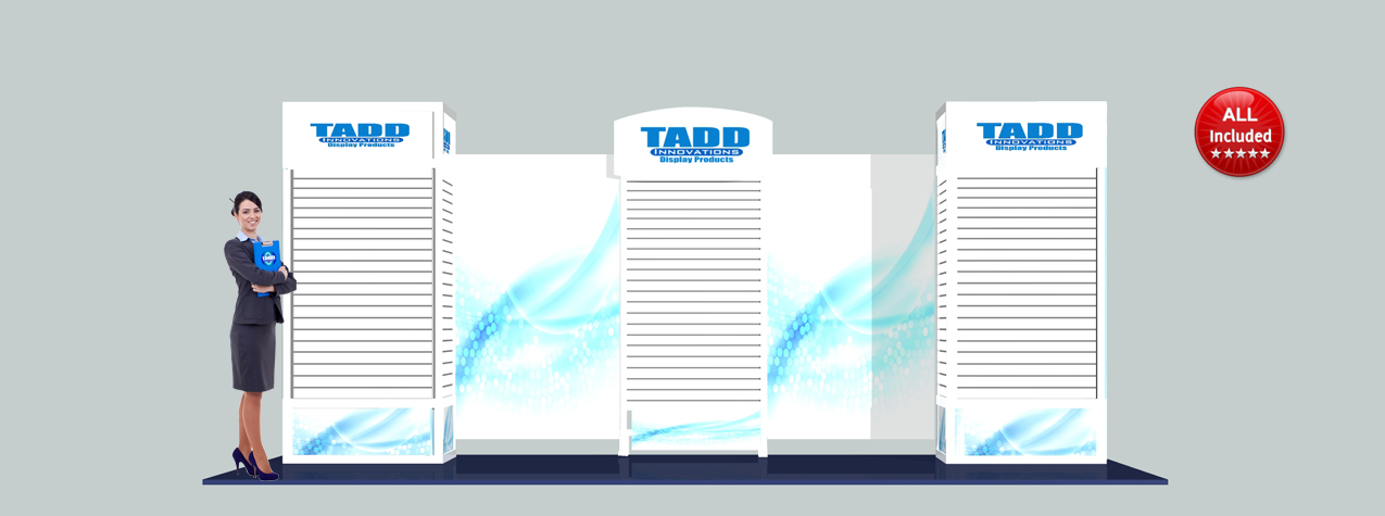 slat tower 20 ft trade show booth display