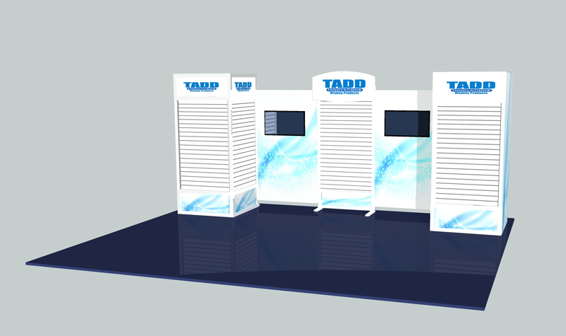 Trade show exhibitwith Flat screen