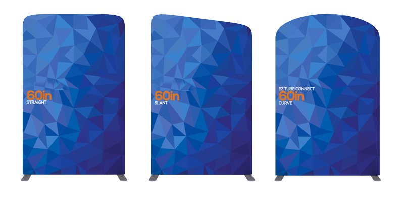 slat wall with large graphic trade show displays
