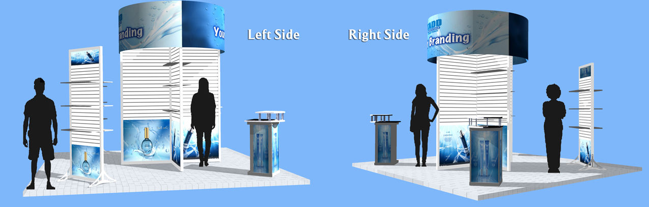 20 foot island booth for trade shows