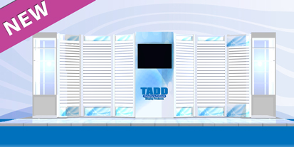 Trade show booth with show caes display booth