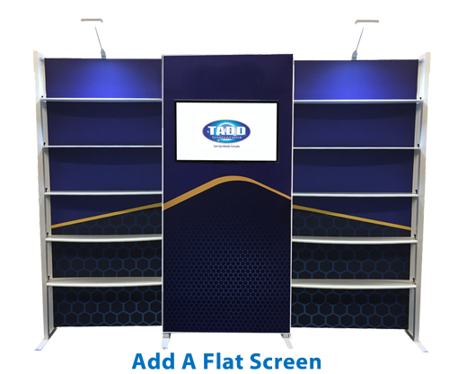 Trade show display with flat screen