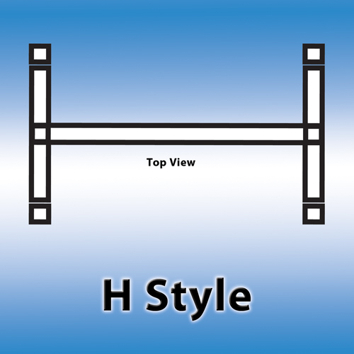 H style slat wall trade show displays
