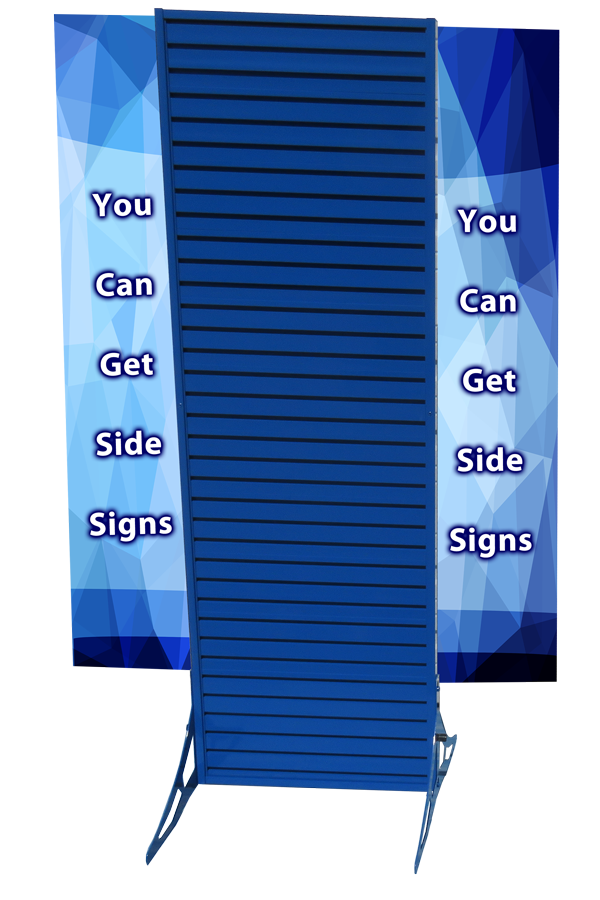 Trade show displays with slat wall