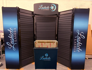 Trade show booth with Table