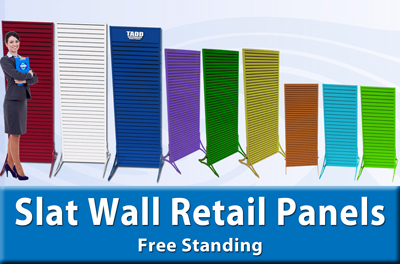 retail aluminum slat wall displays for trade shows