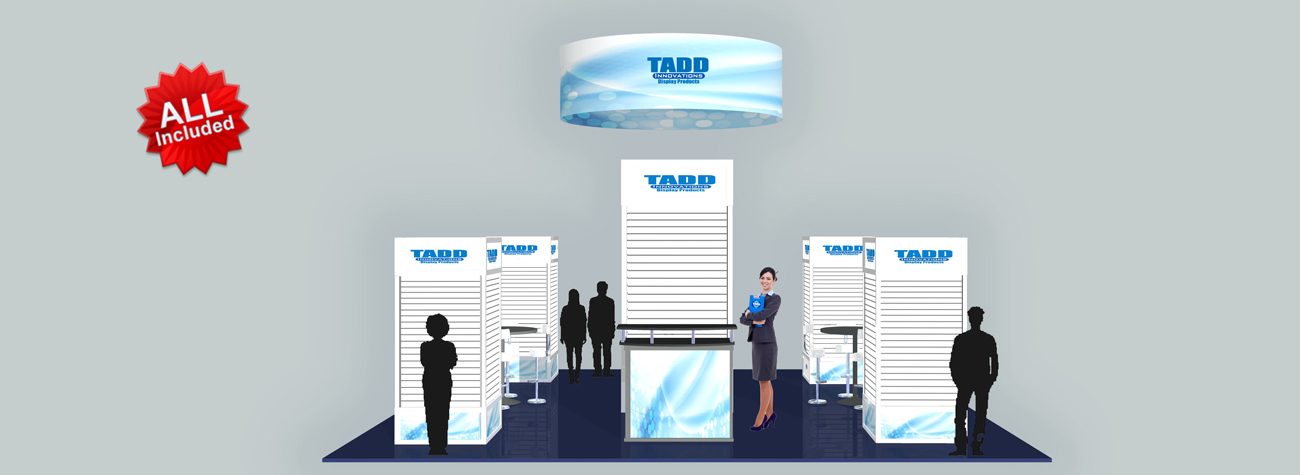 slat wall Island trade show booth