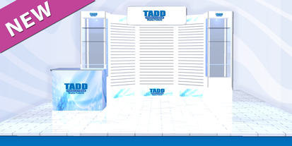trade show booth with show Cases