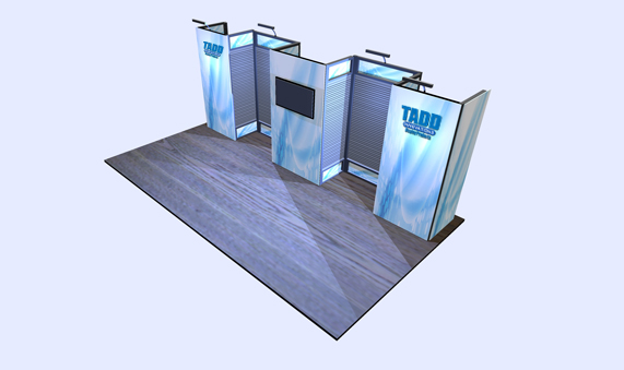 slat wall trade show booth