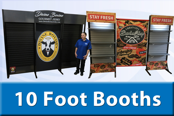 10 ft slat wall trade show booths