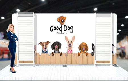 slat wall trade show booth at convention