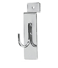 gray chrome slat wall hook